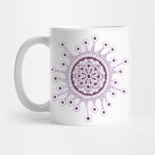 Virus Mandala (magenta) Mug